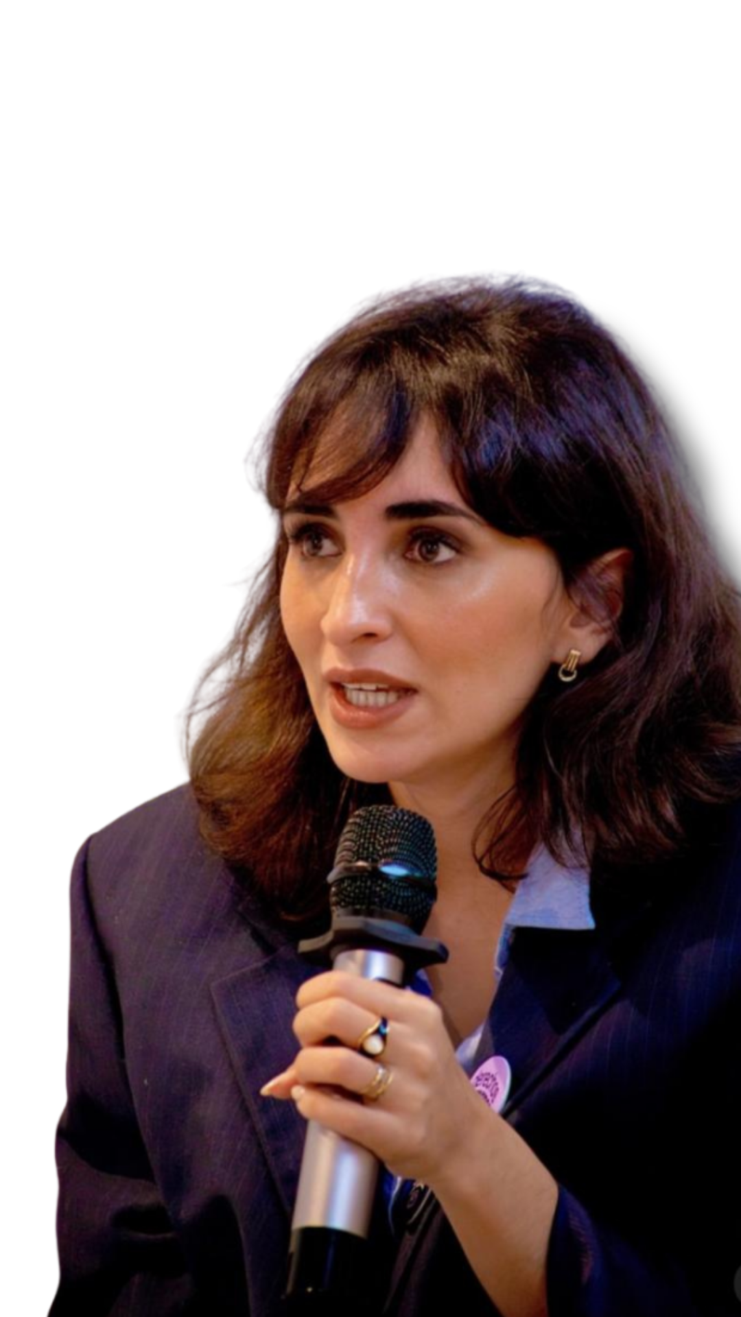 Noor Ammar Lamarty durante una intervención pública
